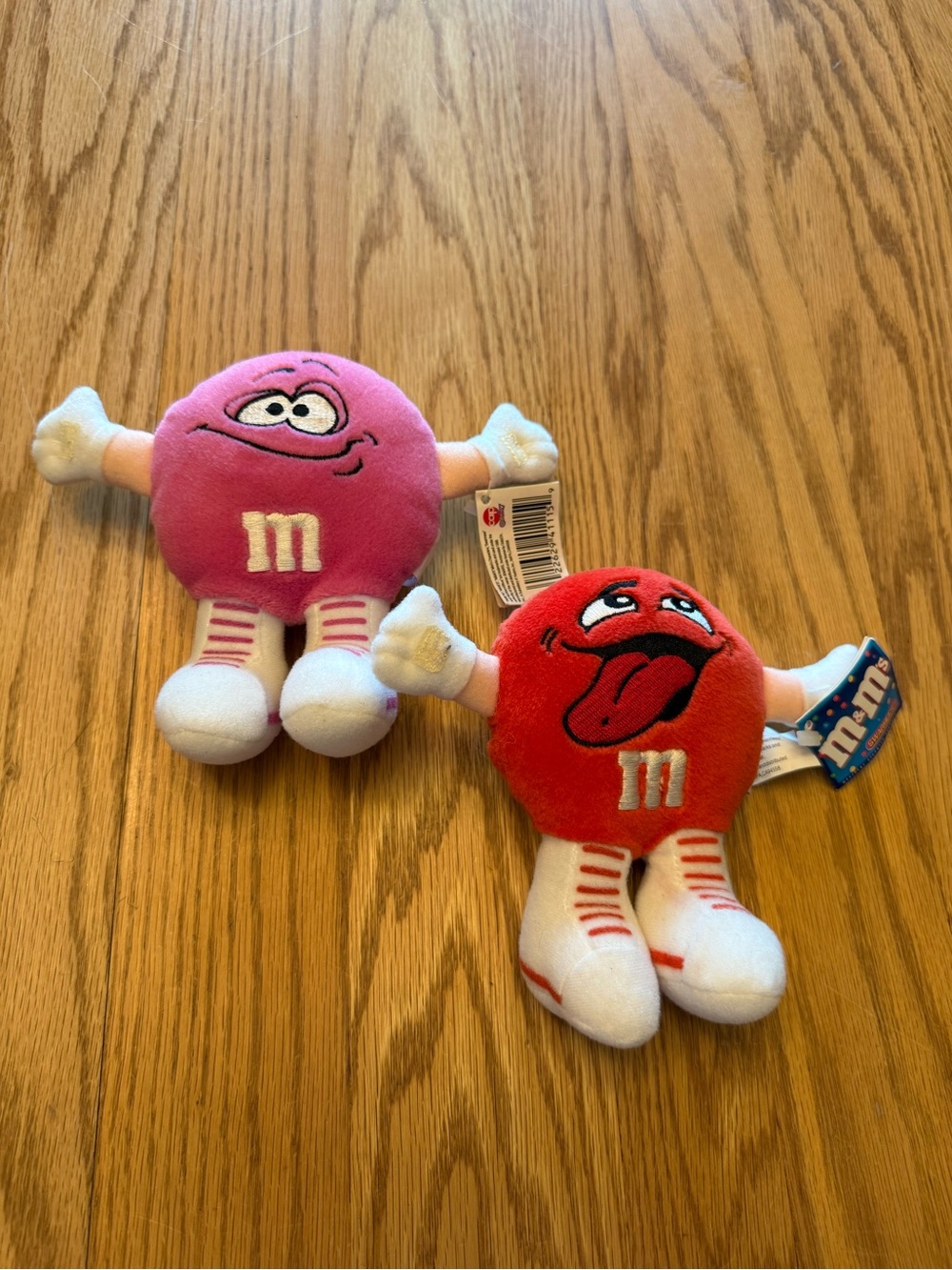 Vintage M&M'S Swarmees Pink & Red Plush Character Set